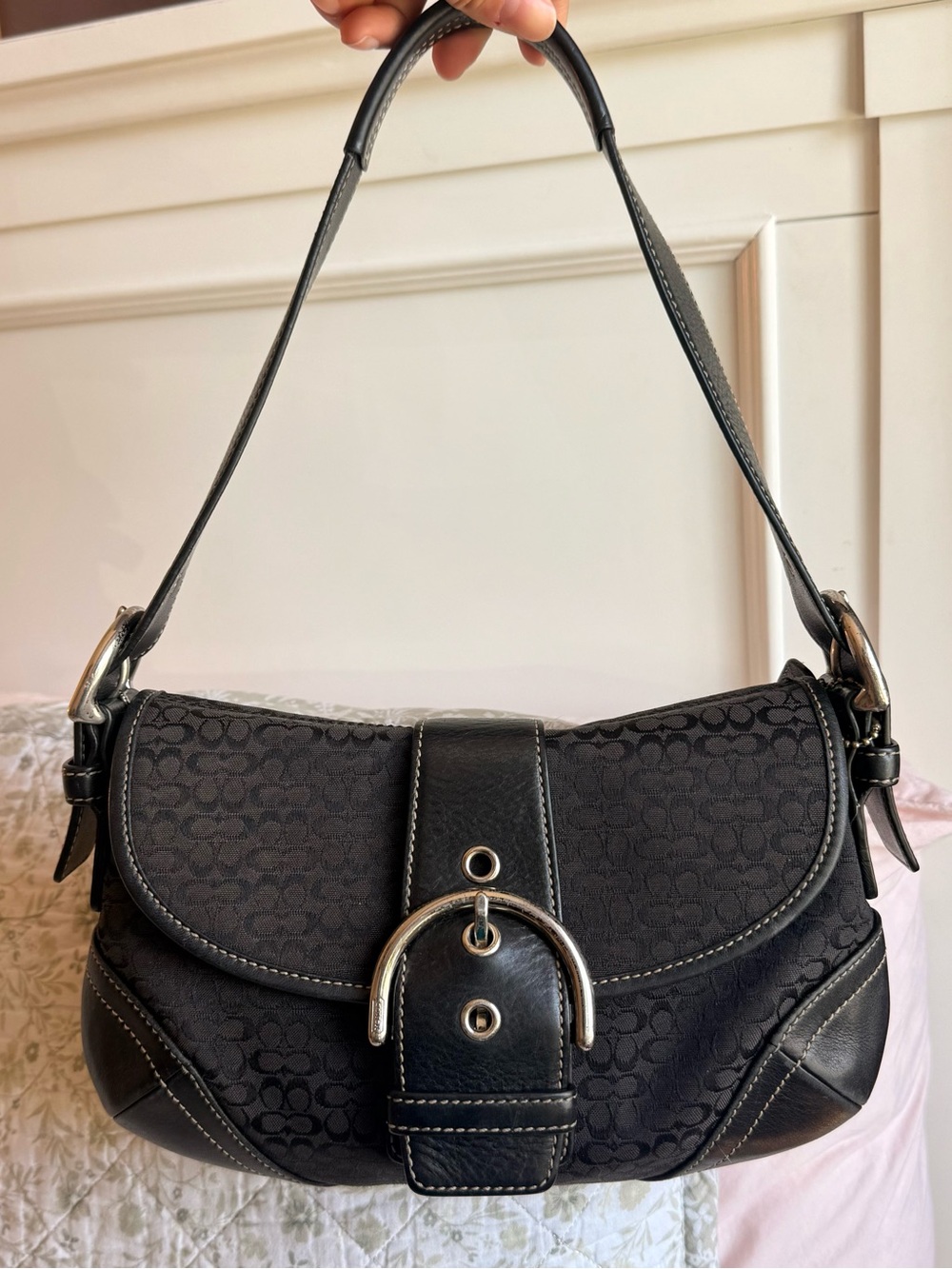 Vintage Coach monogram mini soho bag